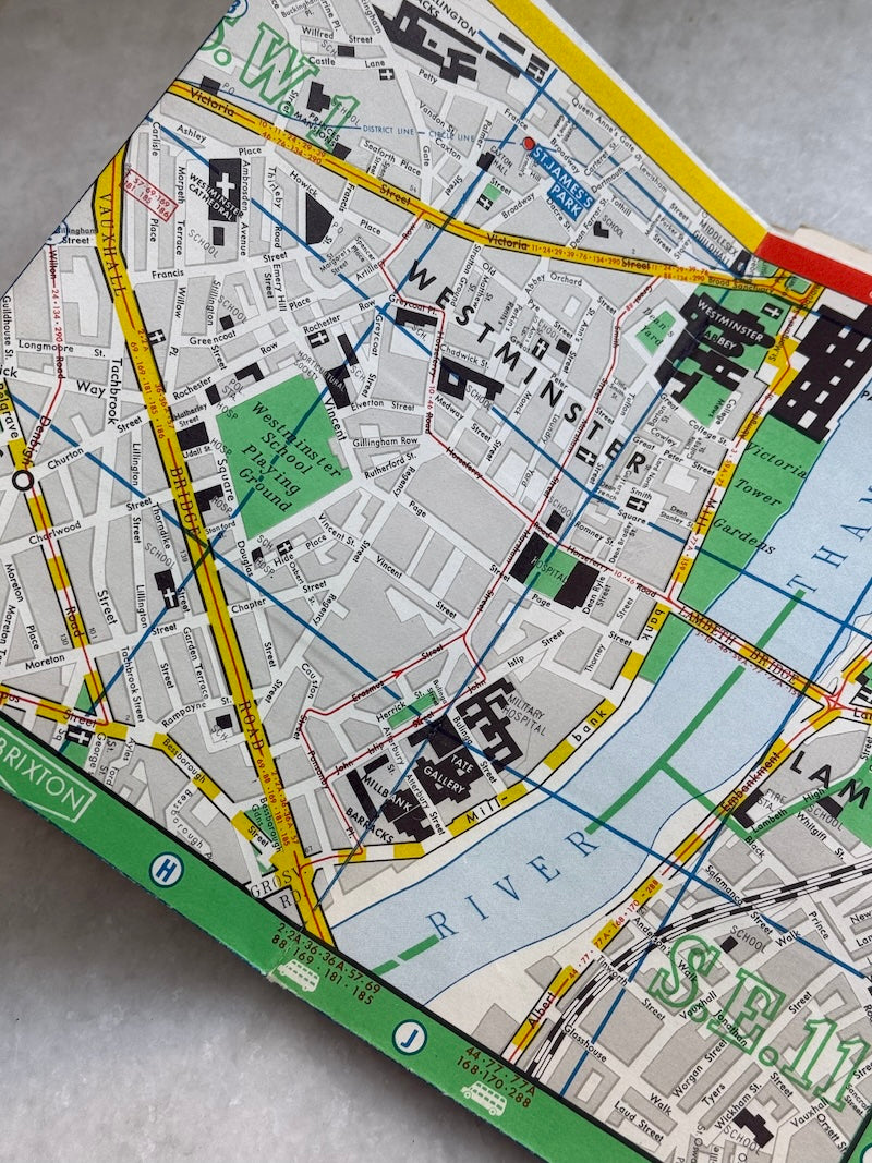 Vintage London Folding Map
