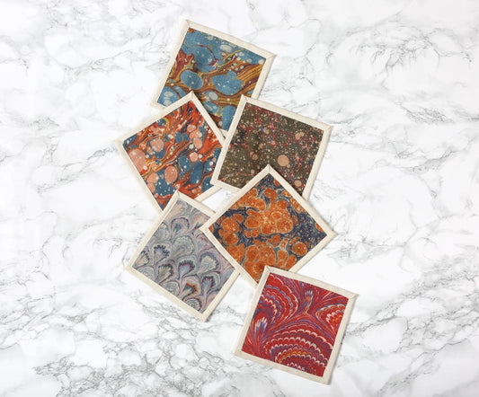 Marbleized Cloth Cocktail Napkins
