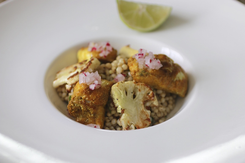 Curried Monkfish with Sorghum
