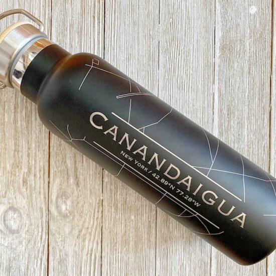 Black Canandaigua Water Bottle