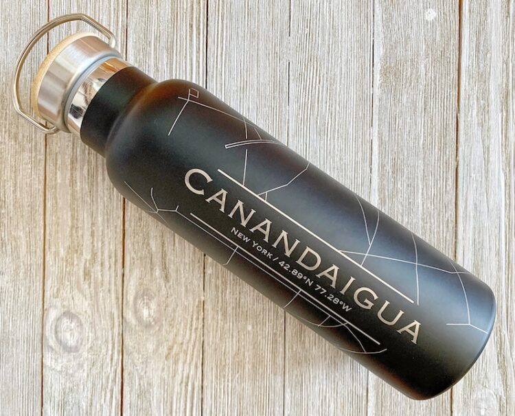 Black Canandaigua Water Bottle