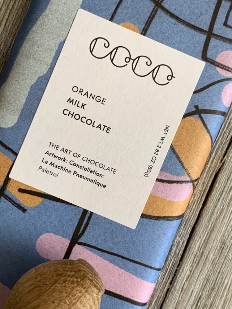 Orange Milk Chocolate Bar from Coco Chocolatier