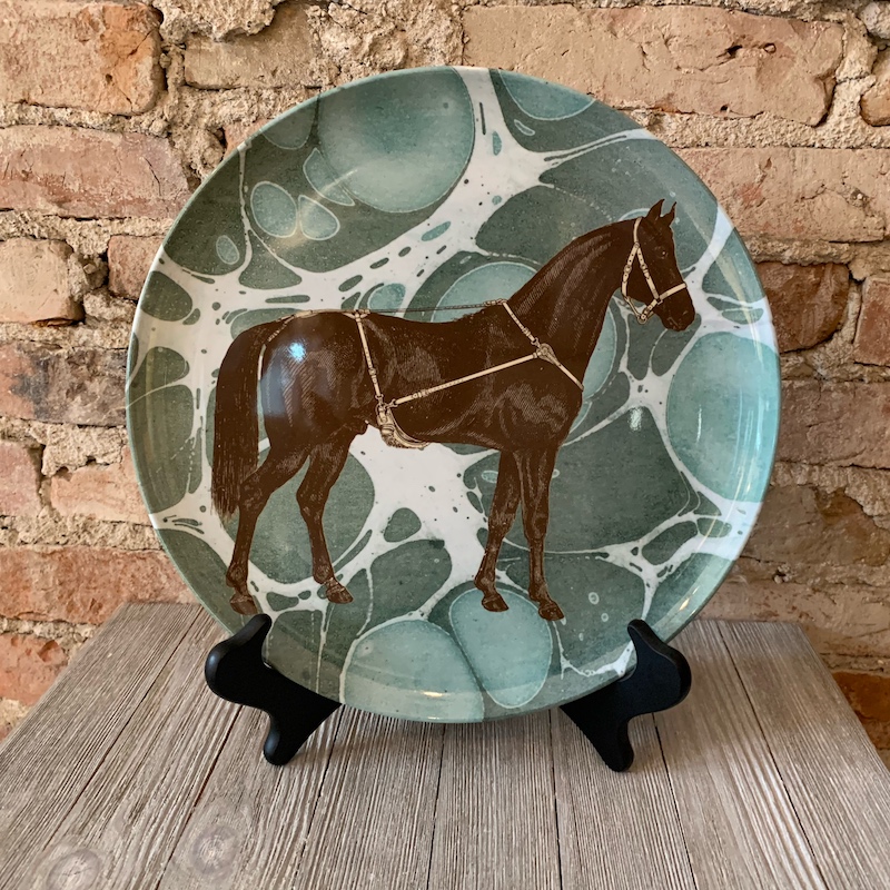 Horse Plate in Green